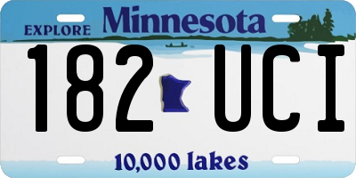 MN license plate 182UCI