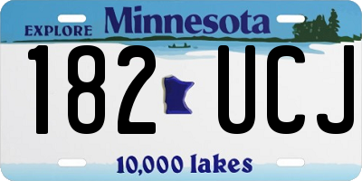MN license plate 182UCJ