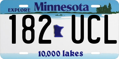 MN license plate 182UCL