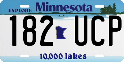 MN license plate 182UCP
