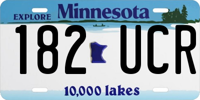MN license plate 182UCR
