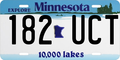 MN license plate 182UCT