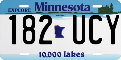 MN license plate 182UCY