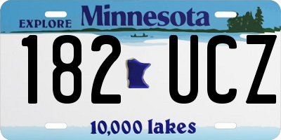 MN license plate 182UCZ