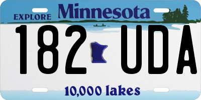 MN license plate 182UDA