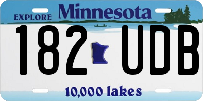 MN license plate 182UDB