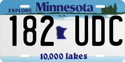 MN license plate 182UDC