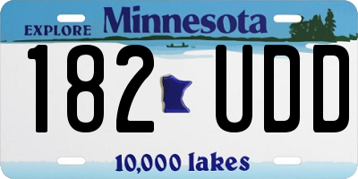 MN license plate 182UDD