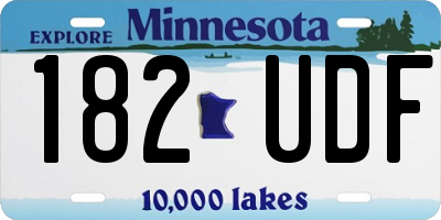 MN license plate 182UDF