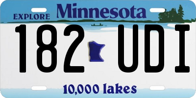 MN license plate 182UDI