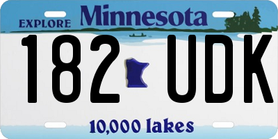 MN license plate 182UDK