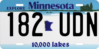 MN license plate 182UDN