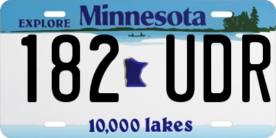 MN license plate 182UDR