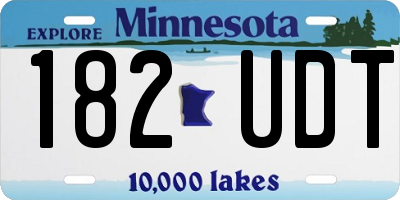 MN license plate 182UDT