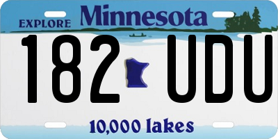 MN license plate 182UDU