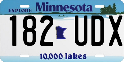 MN license plate 182UDX