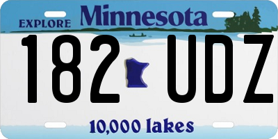 MN license plate 182UDZ