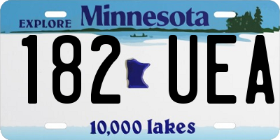 MN license plate 182UEA