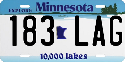 MN license plate 183LAG