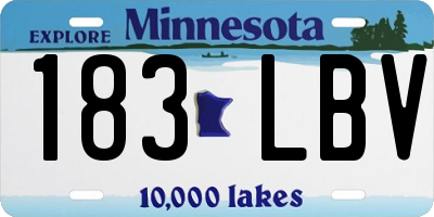 MN license plate 183LBV
