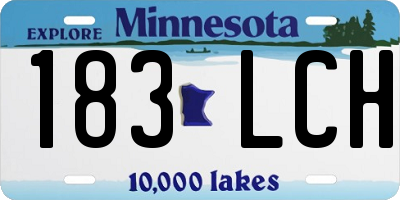 MN license plate 183LCH