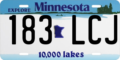 MN license plate 183LCJ