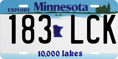 MN license plate 183LCK