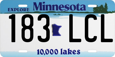 MN license plate 183LCL