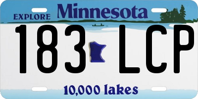 MN license plate 183LCP