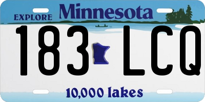 MN license plate 183LCQ