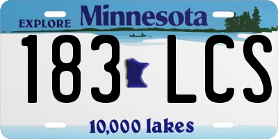 MN license plate 183LCS