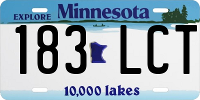 MN license plate 183LCT