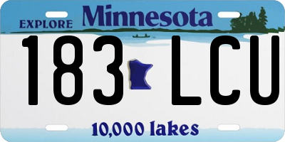 MN license plate 183LCU