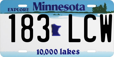 MN license plate 183LCW