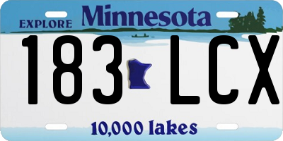 MN license plate 183LCX