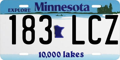 MN license plate 183LCZ