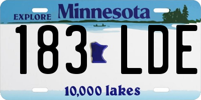 MN license plate 183LDE