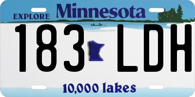 MN license plate 183LDH