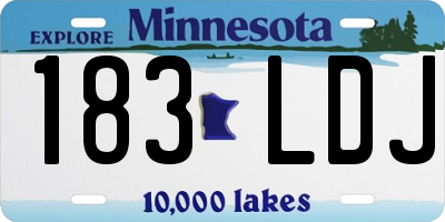 MN license plate 183LDJ