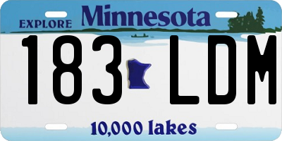 MN license plate 183LDM