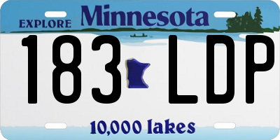 MN license plate 183LDP