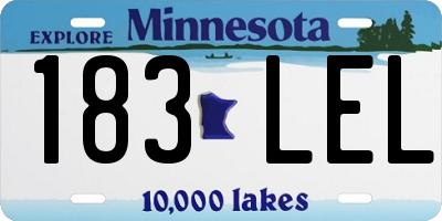 MN license plate 183LEL