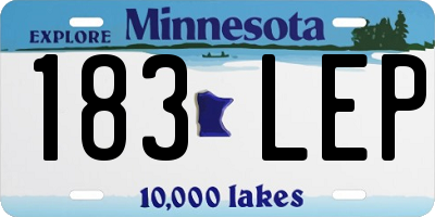 MN license plate 183LEP