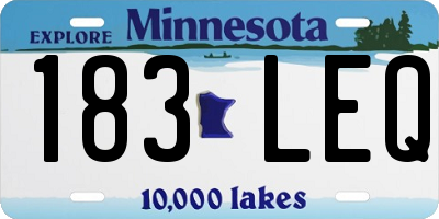 MN license plate 183LEQ