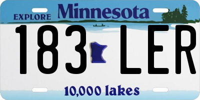 MN license plate 183LER