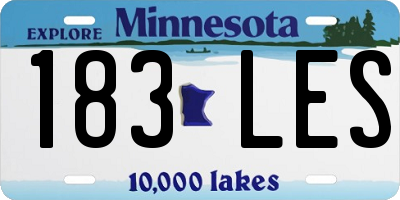 MN license plate 183LES