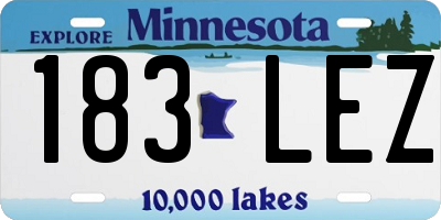 MN license plate 183LEZ