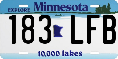 MN license plate 183LFB