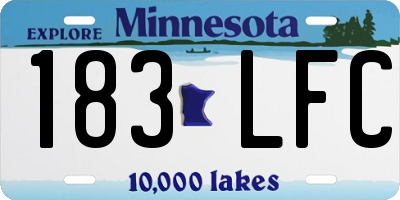 MN license plate 183LFC