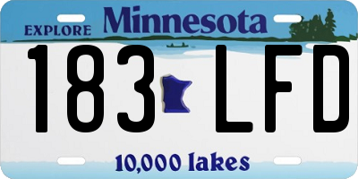 MN license plate 183LFD